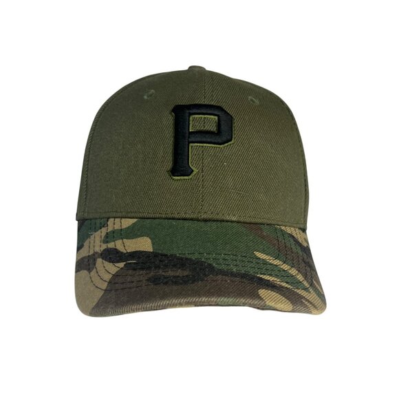 Pittsburgh Pirates Baseball Hat Cap Green Camouflage Five-Star Side Detail - Picture 1 of 8